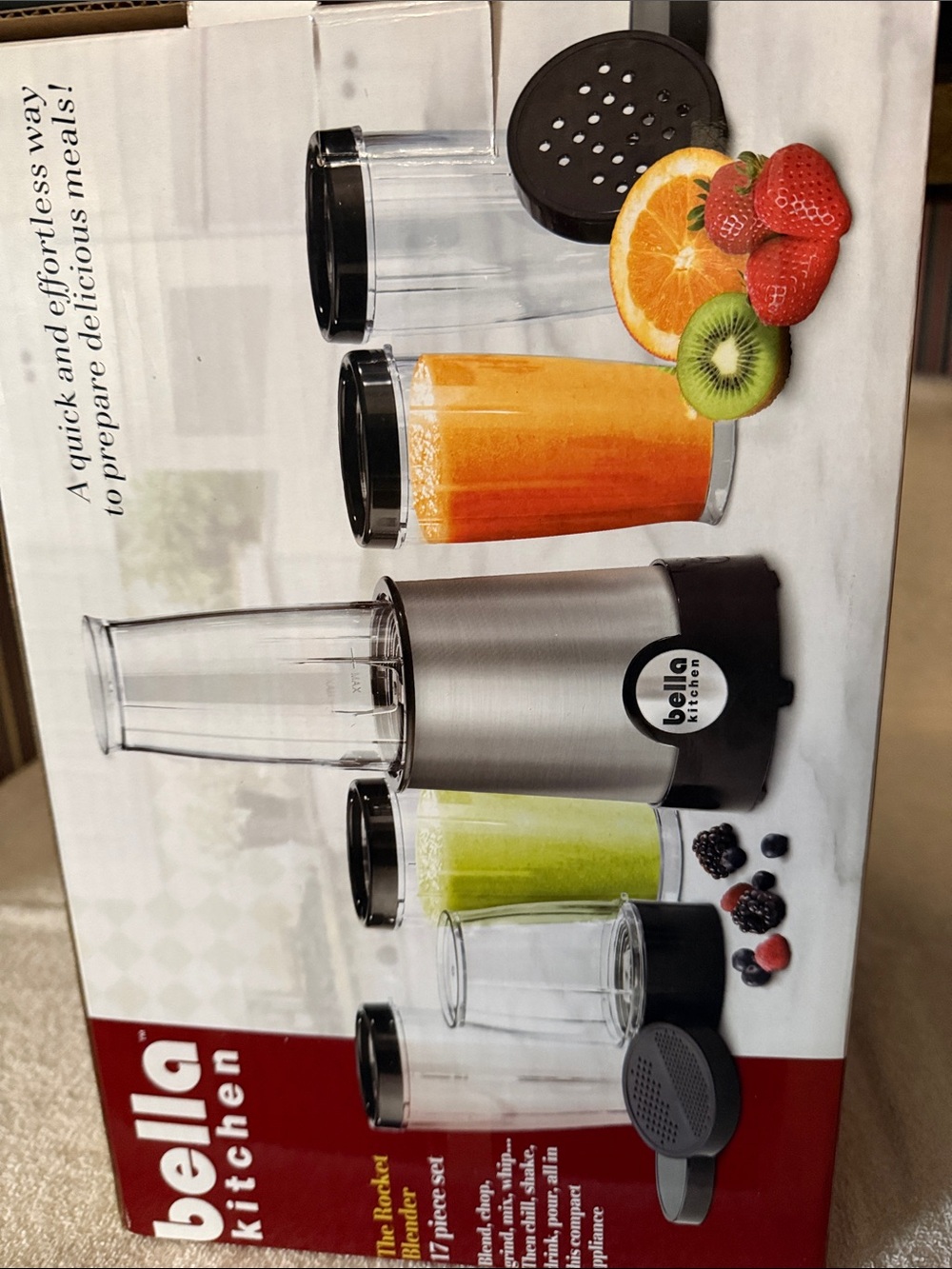 Bella Kitchen Silver Rocket Blender - 17-Piece Set - Picture 3 of 6